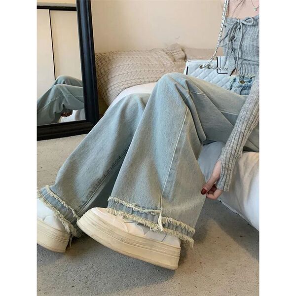Blue autumn jeans