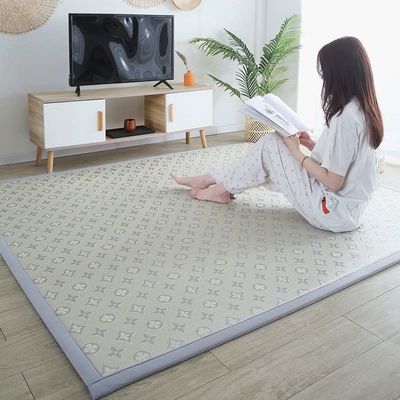 Bay Window, Balcony, Tatami, Straw | Car Carpet - jinbao-grey-60-width-180-cm-long-upgraded-linen-binding
