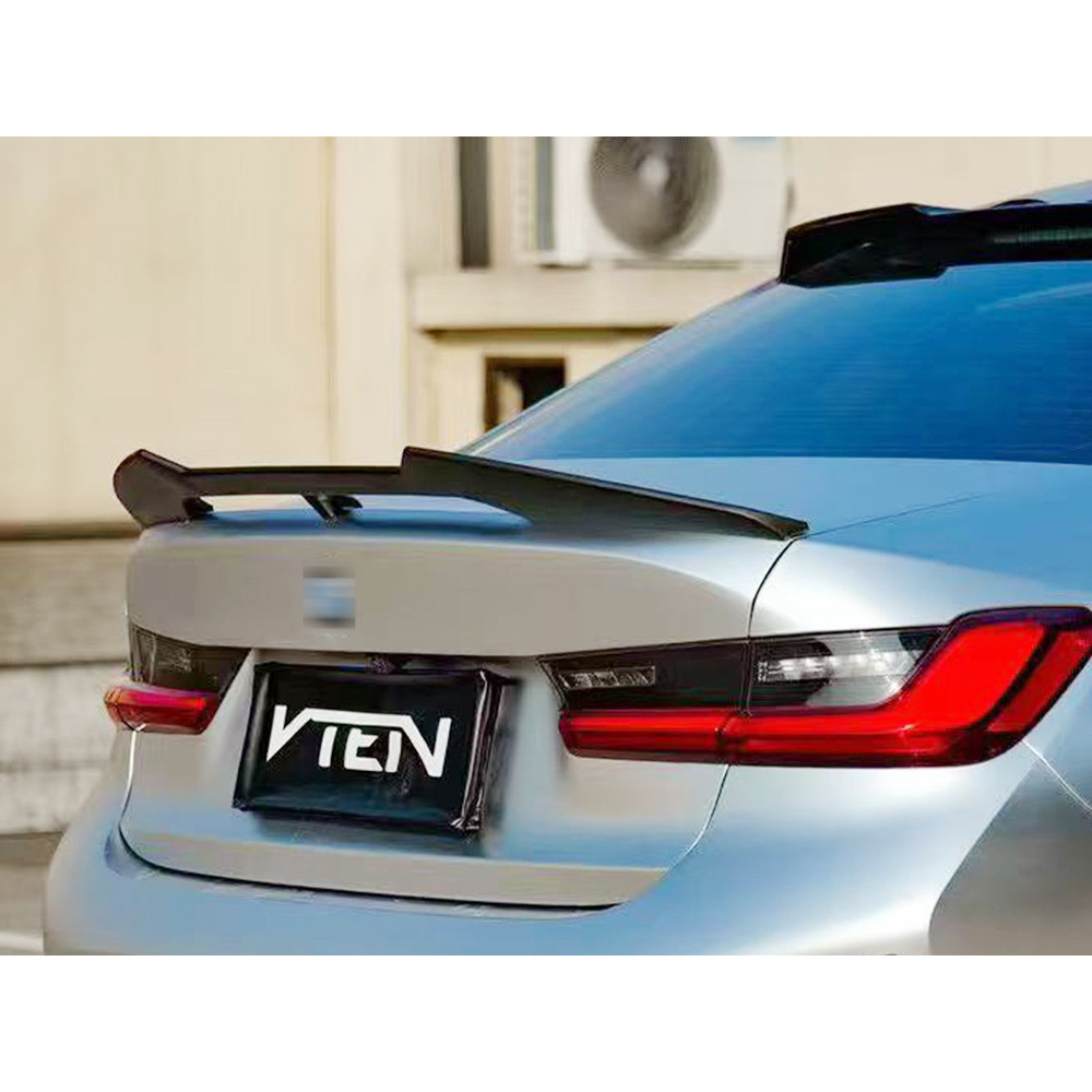 Suitable for BMW 3 Series G20/G28 modification, VTEN second-generation rear spoiler with glossy black paint, V2 rear spoiler for non-destructive installation