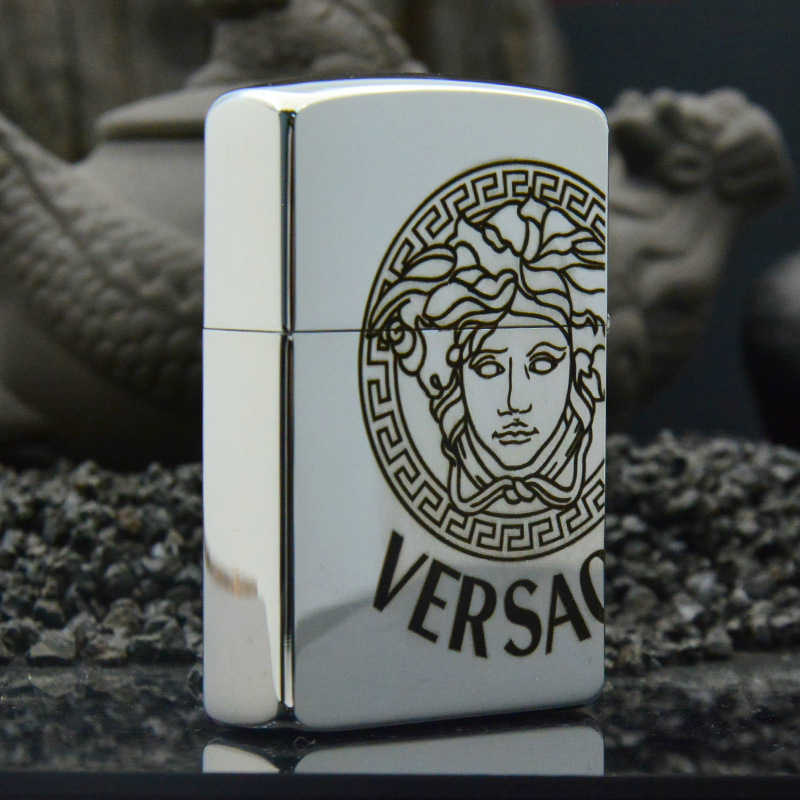 正品ZORRO佐罗亮铬黑砂红哑漆美杜莎煤油打火机精雕代发正批发