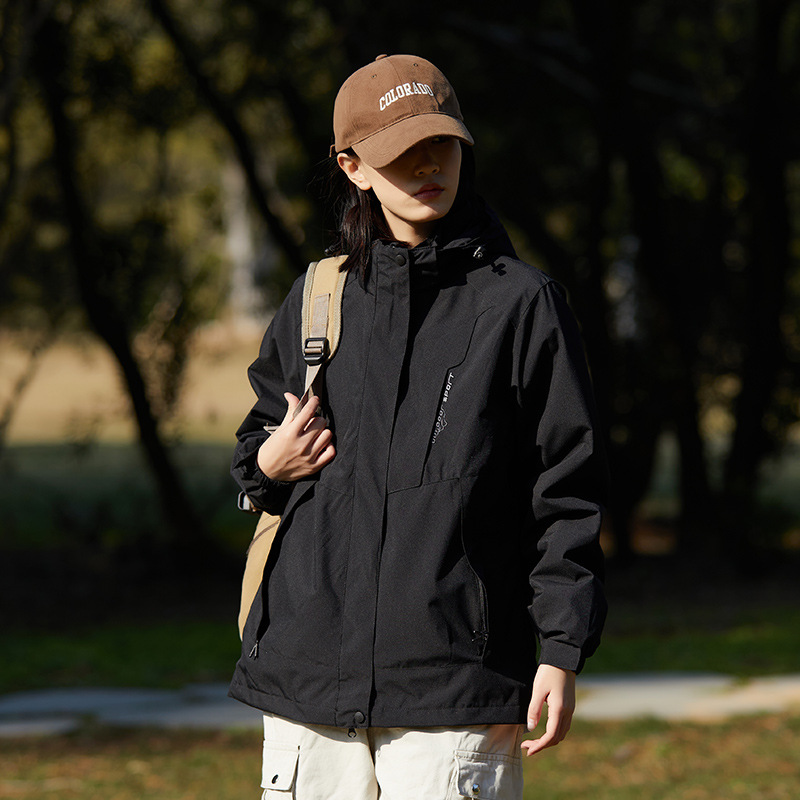 1818 Giacca tre in uno da uomo e da donna per sport autunnali e invernali outdoor giacca ispessita antivento e impermeabile disponibile in più colori_voghion.com