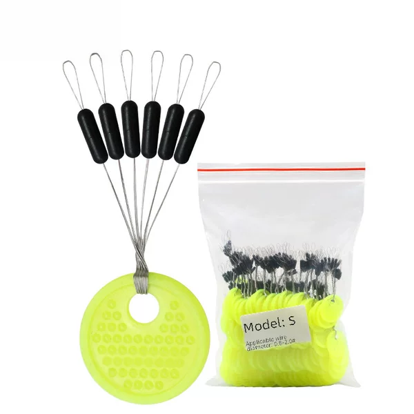 Black rubber space beans bulk 100 sets cylindrical high concentricity competitive positioning beans fishing gear Accessories Wholesale