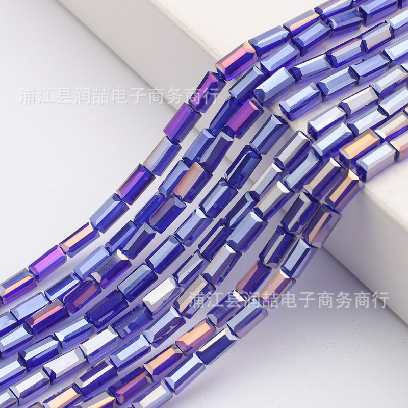 カットクリスタルガラス長方形ビーズDIYジュエリーアクセサリーネックレスイヤリングヘアアクセサリー衣料品アクセサリービーズクリスタルビーズ|undefined
