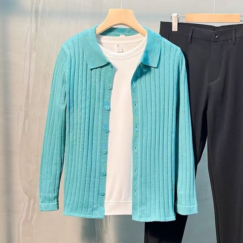 Lapel Cardigan Sweater Men's Autumn Loose Trendy Brand Ins plus size Sweater Winter Casual Sweater Coat Trendy