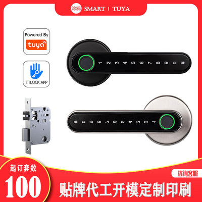 智能塗鴉鎖tuya藍牙應用程序密碼鎖指紋TT LOCK室內浴室鑰匙鎖