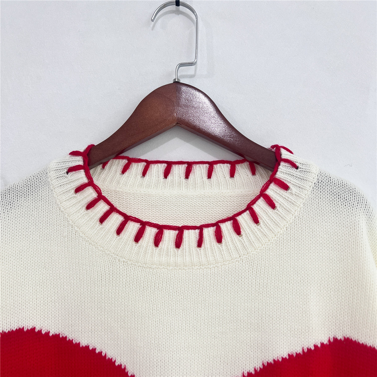 Vêtements pour femmes pull jacquard à nœud pour femmes automne et hiver style paresseux pull ample chaud et confortable_voghion.com