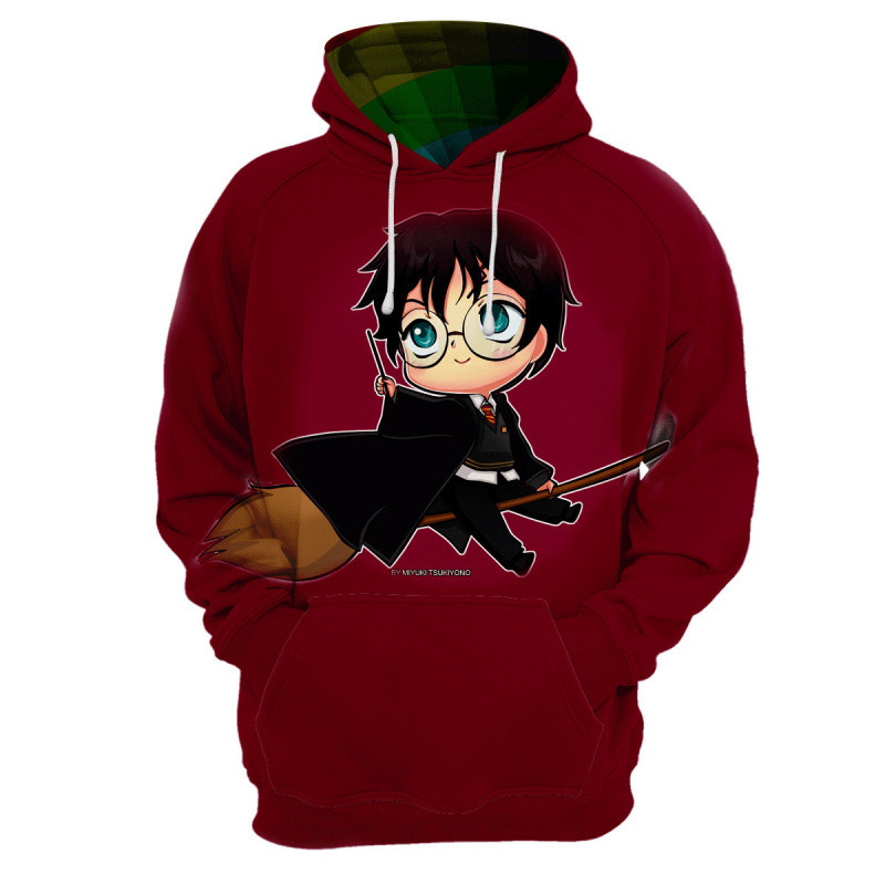 2025 Cartoon Harry Potter 3D Digital Printing Manufacturer Supply Hooded Couple Sweatshirt 2025 Cartoon Harry Potter 3D Digital Printing Manufacturer Supply Hooded Couple Sweatshirt