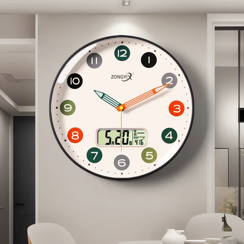Quartz creative wall calendar, watch, internet celebrity