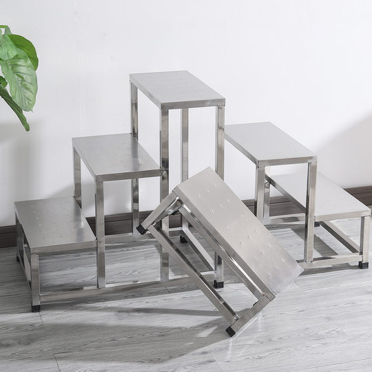 304 stainless steel bench hospital inspection footstool workshop warehouse height increasing step ladder thickened step stool