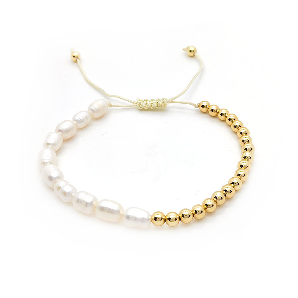 Elegant Lady Classic Style Round Freshwater Pearl Soft Clay Women's Bracelets 1 Piece display picture 7