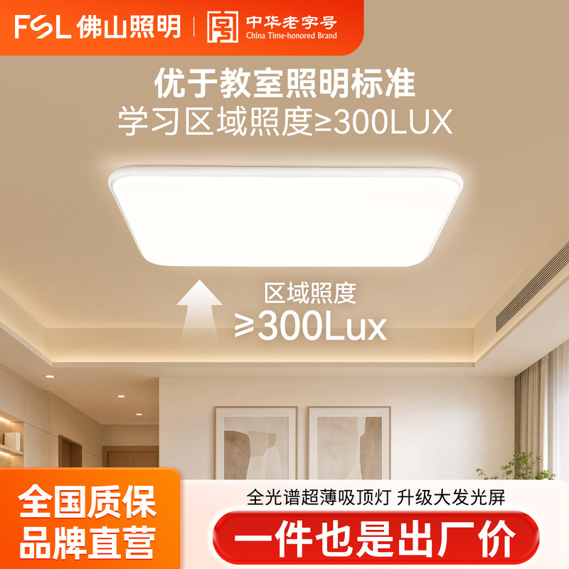Fsl Foshan Lighting Led Ceiling Light Full Spectrum Simple and Stylish Eye-Friendly Bedroom Living Room Smart Home Lighting Fixtures