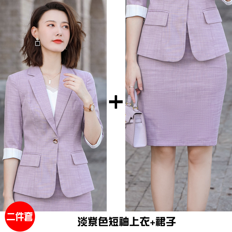Purple coat + skirt AS5917