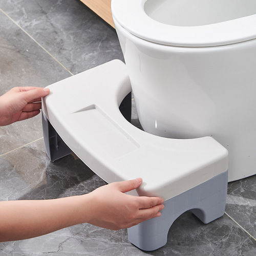 Thickened toilet squat pan gadget, toilet bathroom sitting stool footrest stepping stool