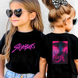 现货 猎魔女团Saja Boys印花T恤纯棉圆领短袖中小儿童装0925-11