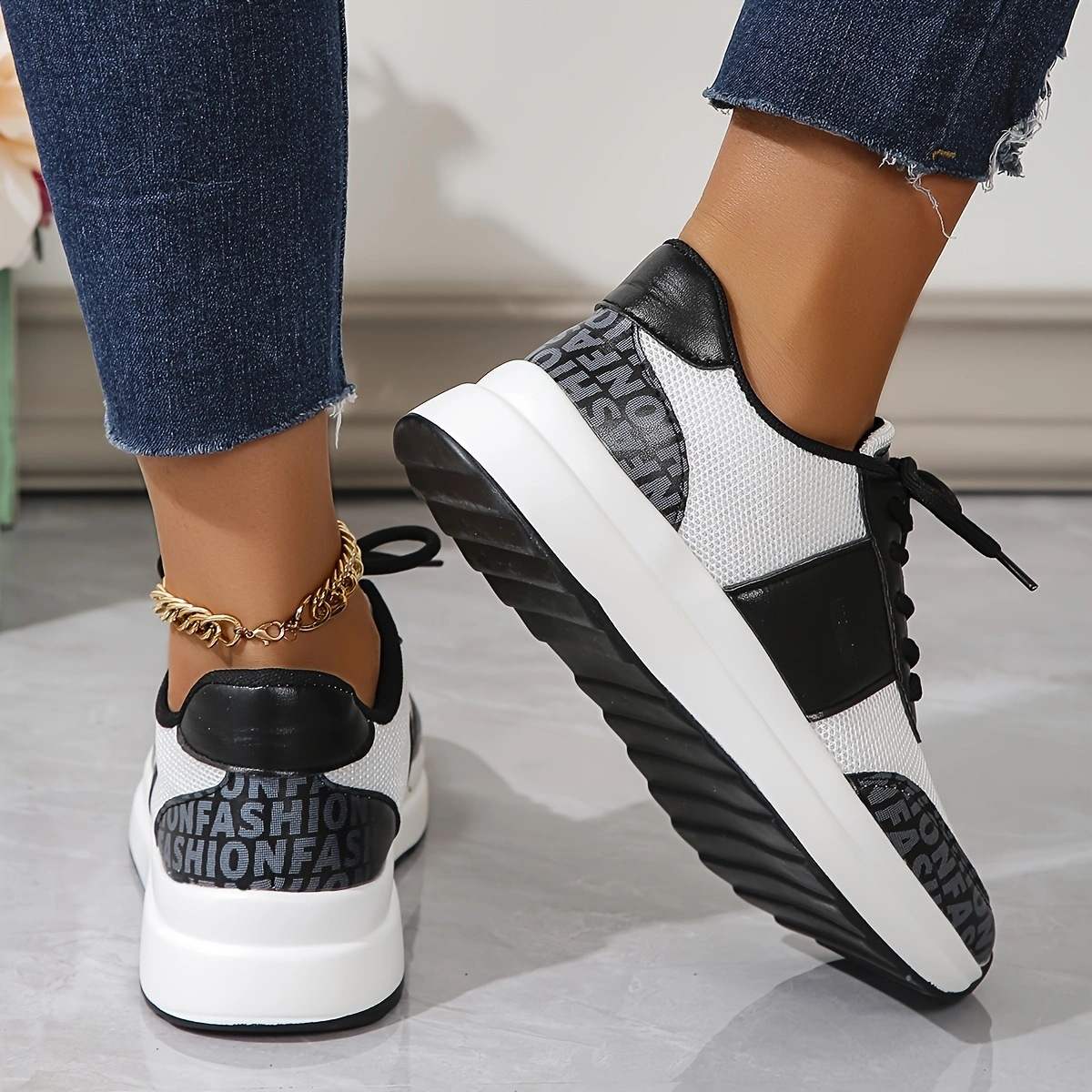 Women's Shoes Single shoes for women 2024 spring and autumn large size women's casual sports shoes with straps large size mesh polyurethane sole_voghion.com