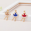 Dancing enamel, brooch, pin, accessory, 2022 collection, Korean style, wholesale