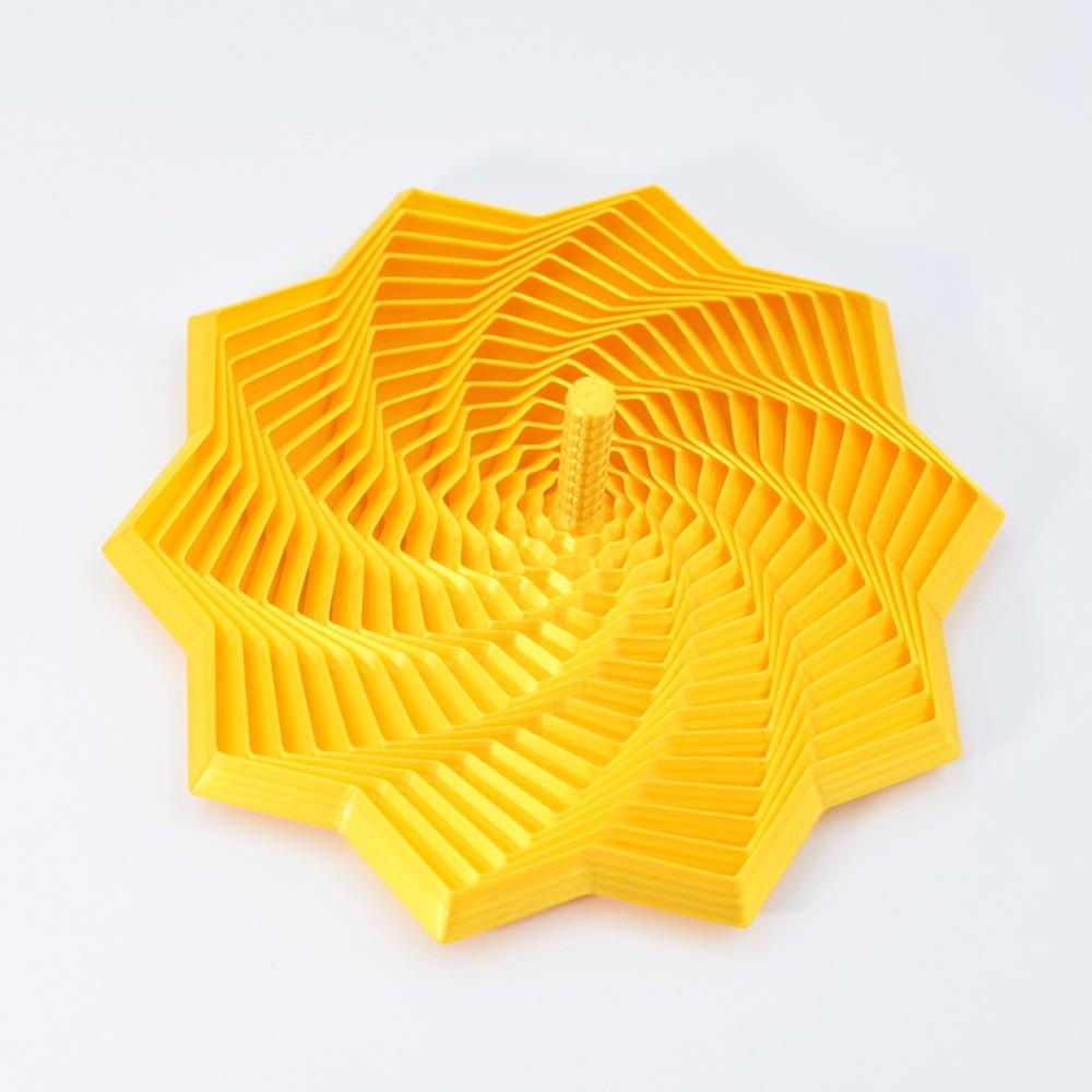 Ilusión visual transfronteriza descompresión torre de rábanos impresa en 3D juguetes de puzzle para niños espiral poligonal gran tecnología negra completa