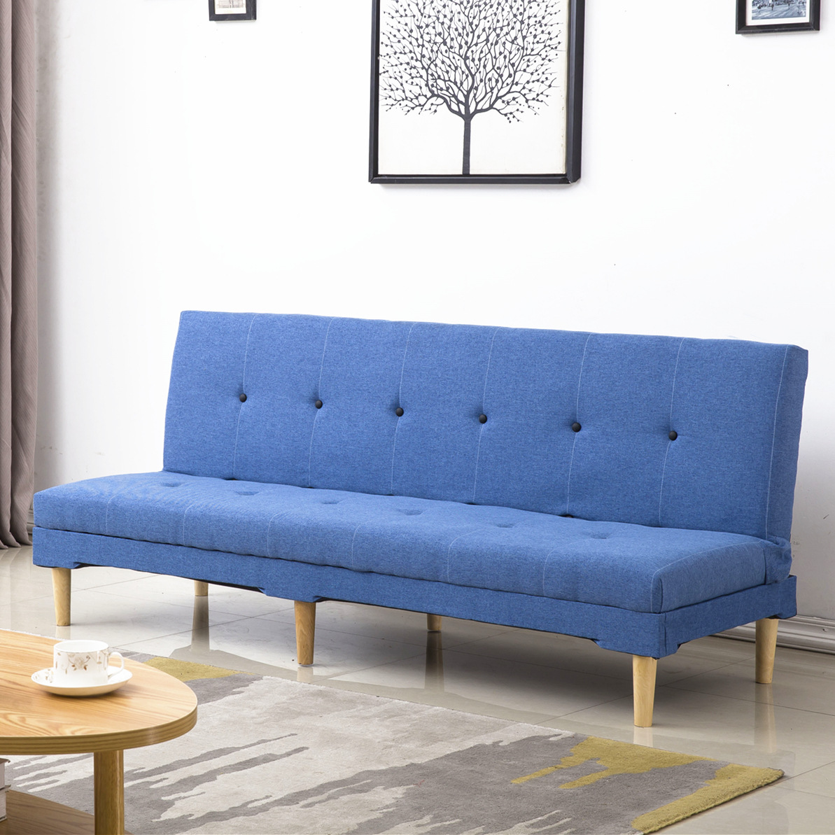 Fábrica directa sofá pequeño tipo simple cama plegable alquiler de alquiler económico esquina sala de estar dormitorio tienda al mediodía
