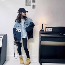 女童春秋款牛仔风衣外套中大洋气儿童装女孩时髦秋季上衣服潮8岁9