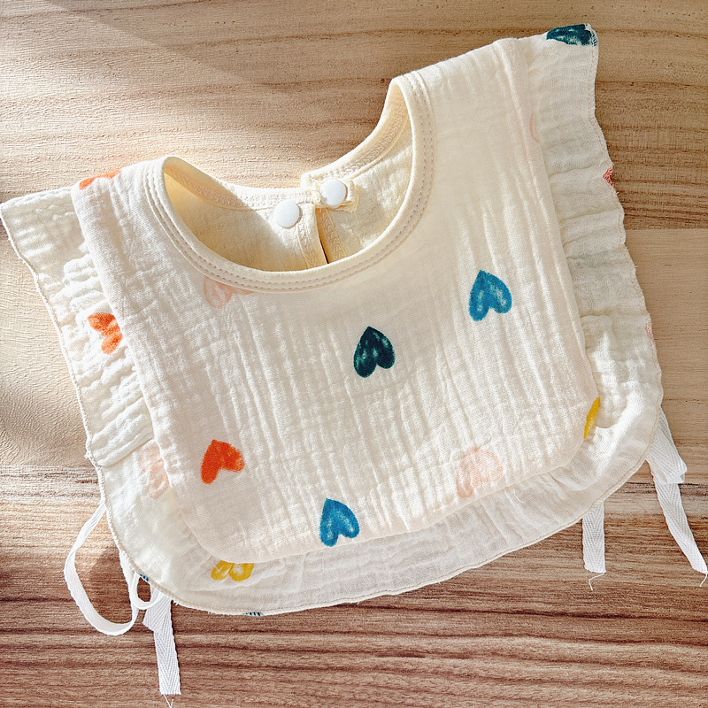 Babecera de algodón para bebés y bebés, toalla de saliva impermeable, toalla de almohadilla de leche anti-vomitación, bolsillo de comida, otoño y invierno