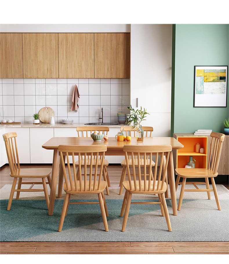 北欧简约全实木餐桌现代小户型餐厅餐桌椅组合饭桌桌子_12.j