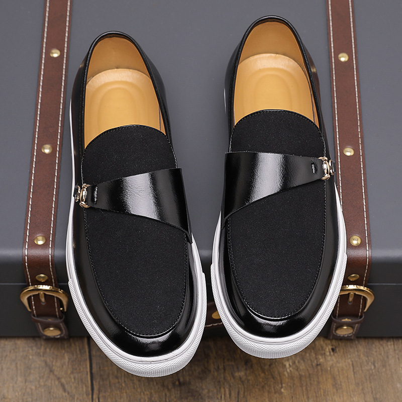 Zapatos de hombre de talla grande transfronterizos nuevos zapatos de cuero casuales de moda zapatos Lefu de moda zapatos de cuero bajos de estilo británico de moda al por mayor image 5