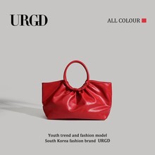 红色新娘结婚包2025新款大容量百搭单肩斜挎云朵包小众手提包