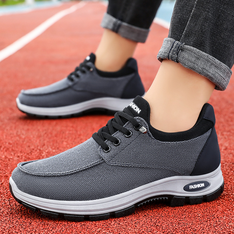 Zapatos de hombre zapatos de verano nuevos zapatos deportivos zapatos para correr transpirables zapatos de tela cómodos de suela suave zapatos de hombre de boca baja de suela gruesa
