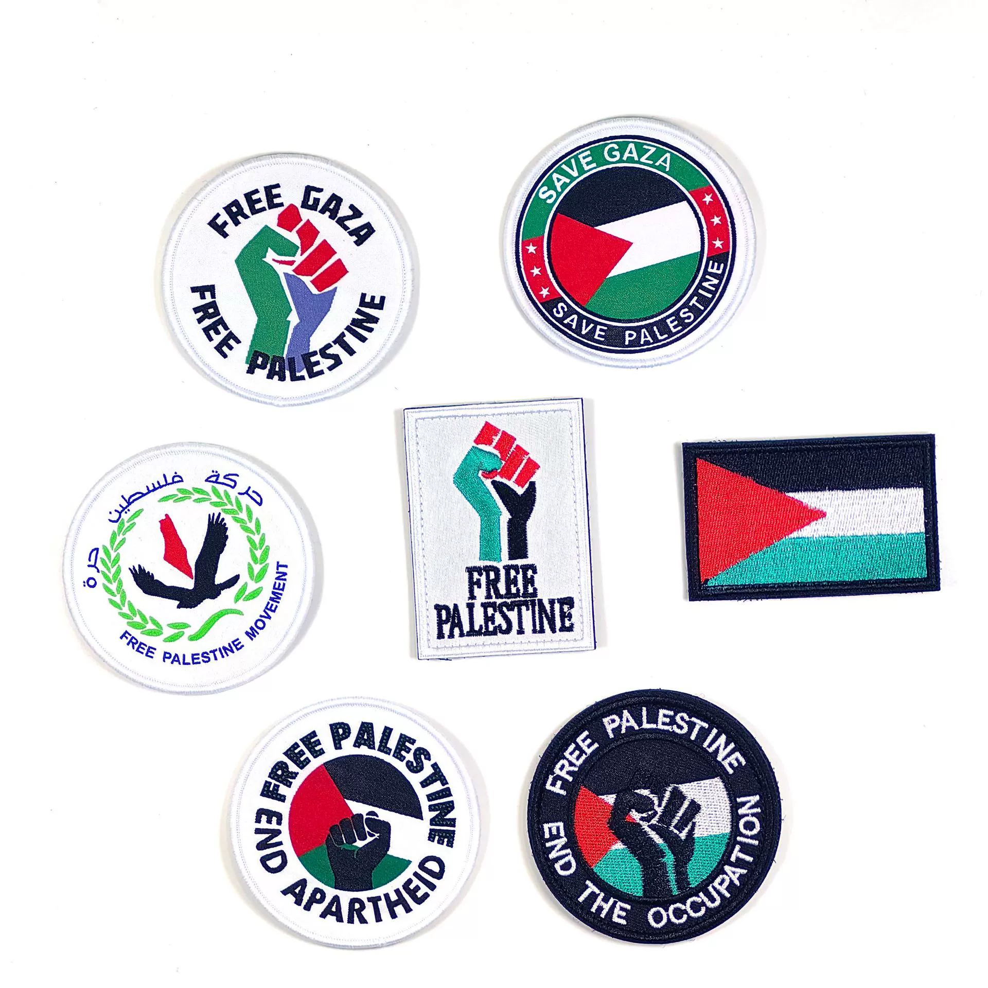 Free Palestine Emblem Embroidered Cloth Patch Personalized Flag Boxer Backpack Velcro Jacket Clothes and Hat Patch