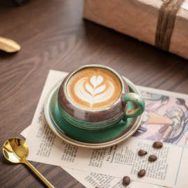 韩式窑变咖啡杯套装手工创意马克杯高级感家用下午茶陶瓷杯批发