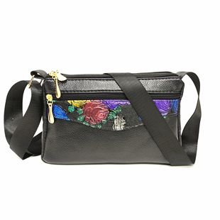 Dai Ouya 2024 New Crossbody Shoulder Bag Double Layer Casual Fashion Middle-aged Women's Bag Mother Bag Wide Woven Belt