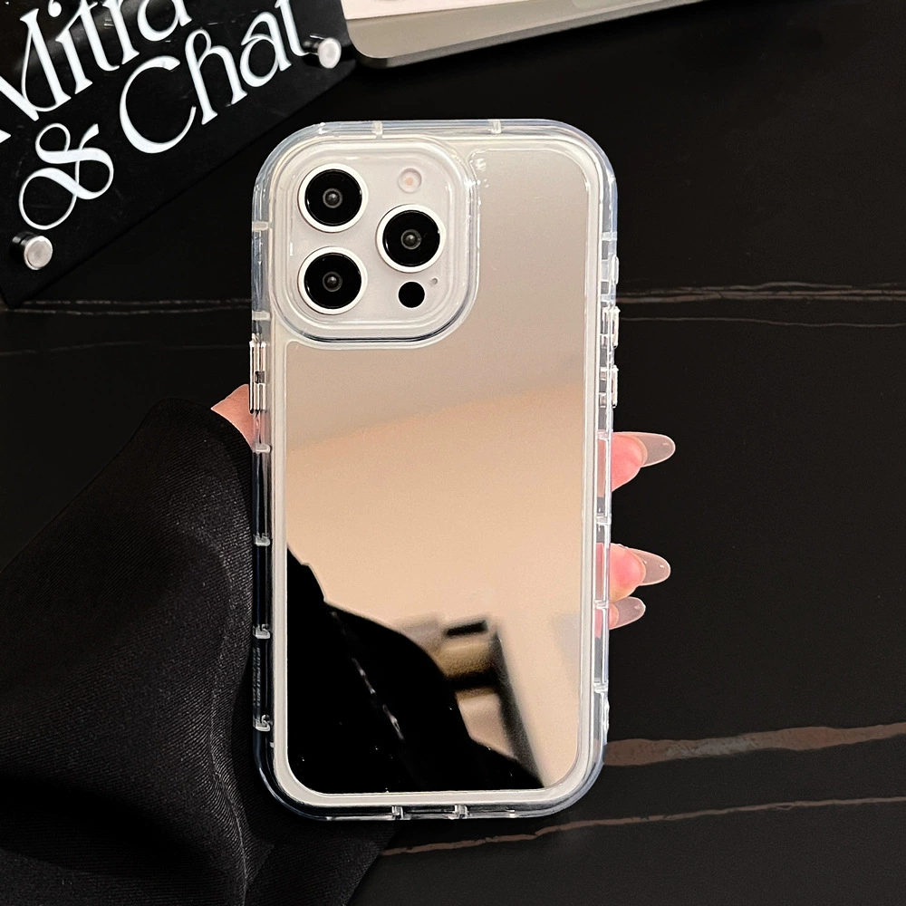 Apple, iPhone16, чехол для телефона, совместимый с зеркалом, зеркальный эффект, 14 Pro Max, качественный стиль, защита от падений