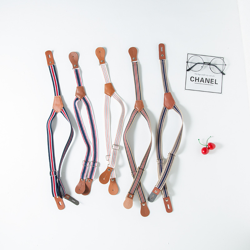 Children's Pants Suspenders Y-Shaped Three-Clip Elastic Adjustable Suspenders
