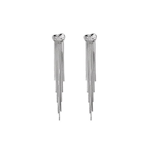 New Fringe Heart Earrings for Women Unique Small Design Sense Cool Style High-End Personality Fashion Earrings