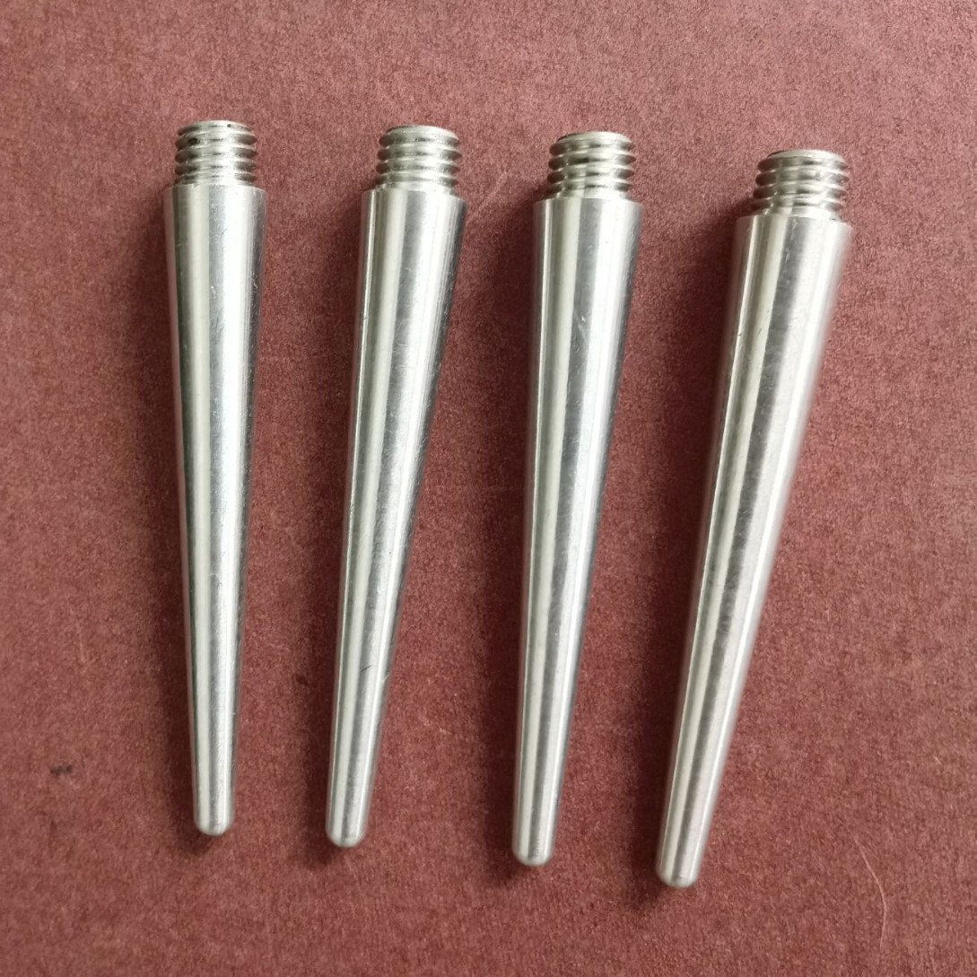 数控笔尖广告钉玻璃相框螺丝 笔头锥形铝支架  锥形铝支架广告钉