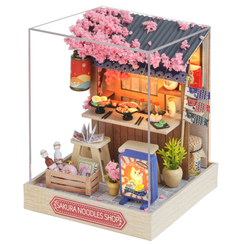 Zhiquwu diy cabin new happy pavilion hand-assembled model toy small house creative birthday gift