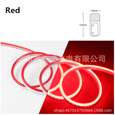 5V12V24V luz de neón con LED barra de luz de silicona una luz un corte 6*12 publicidad estilo impermeable color