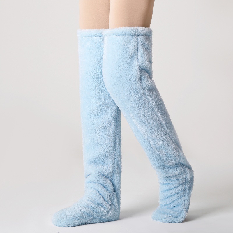 2023 Otoño e Invierno transfronterizo de Amazon estación independiente oso de peluche calcetines de piso medias rodilleras calcetines altos cálidos para niñas