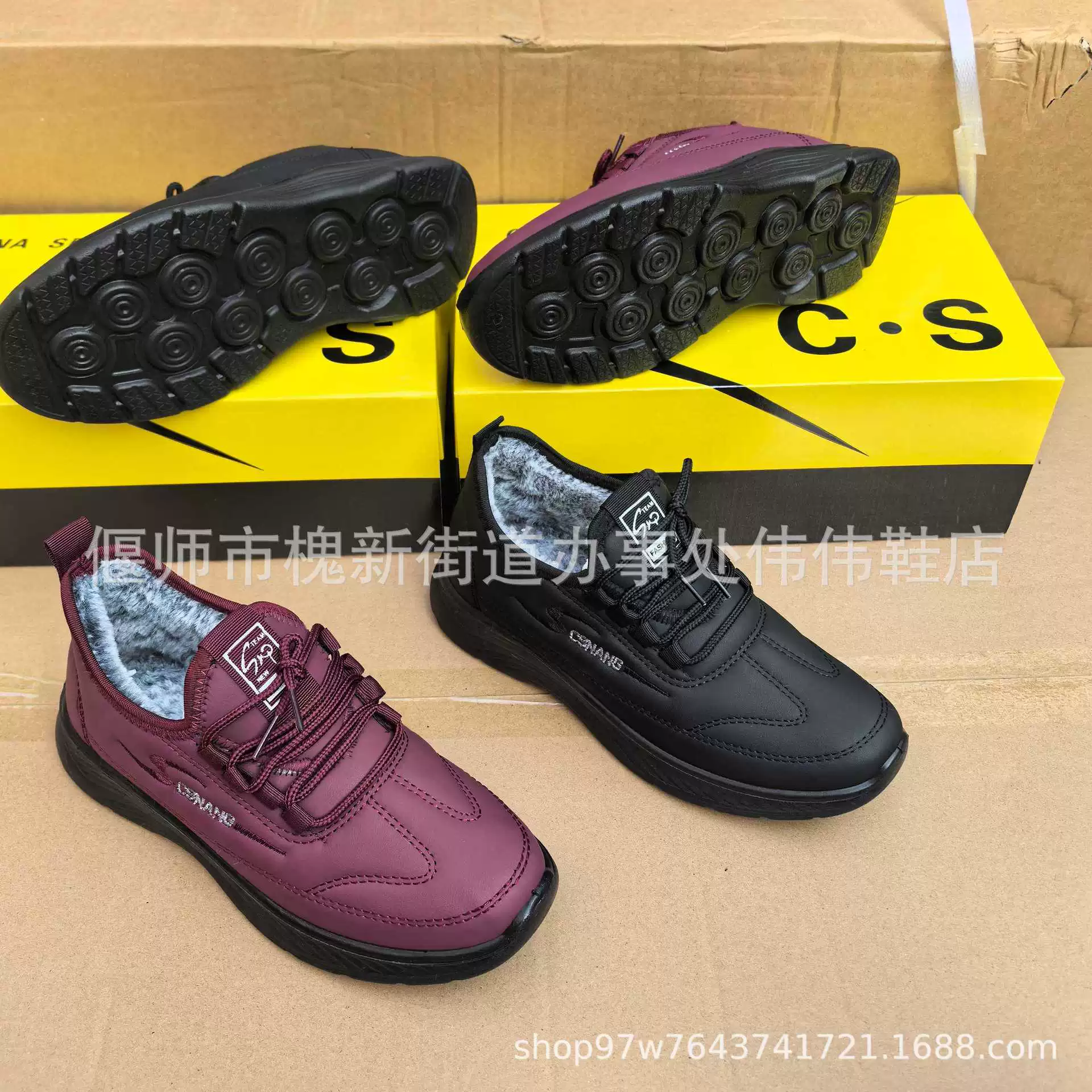 Зимняя хлопковая обувь без шнуровки на флисовой подкладке для пожилых людей, женская обувь для мам, теплая прогулочная обувь, удобные кроссовки на мягкой подошве для среднего и пожилого возраста