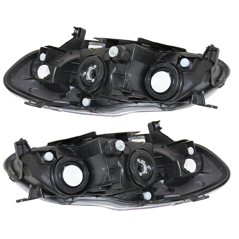 Adecuado para Toyota 03-08 Carola negro con reflector blanco faro halógeno coche original semi-montaje