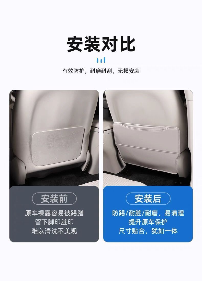Suitable for Zhijie R7S7 Seat Anti-Kick Pad Rear Backrest Protective Pad Car Interior Supplies Modification Decoration