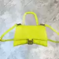 Crocodile pattern fluorescent yellow silver buckle