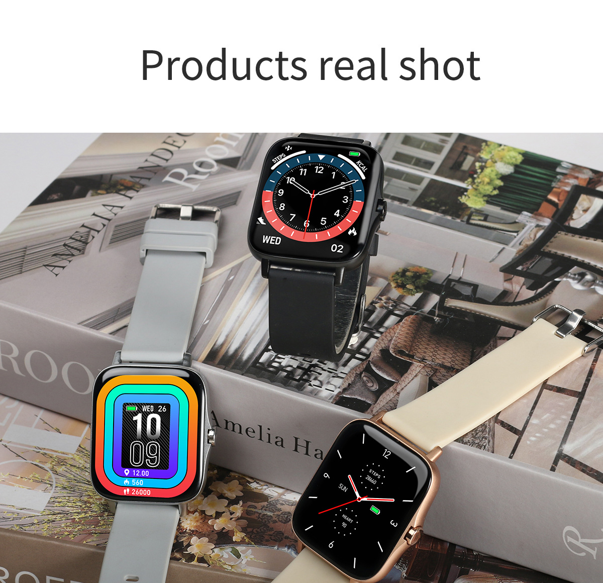 T42 SmartWatch Bluetooth appel moniteur de fréquence cardiaque étanche_voghion.com