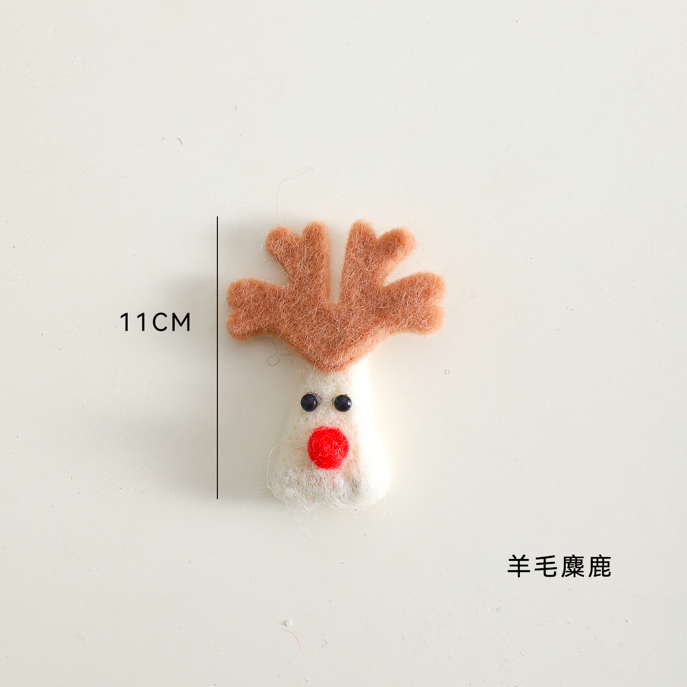 Decoración de árbol de Navidad de siete colores de fieltro de lana embalaje de flores flores floristas diy hecha a mano