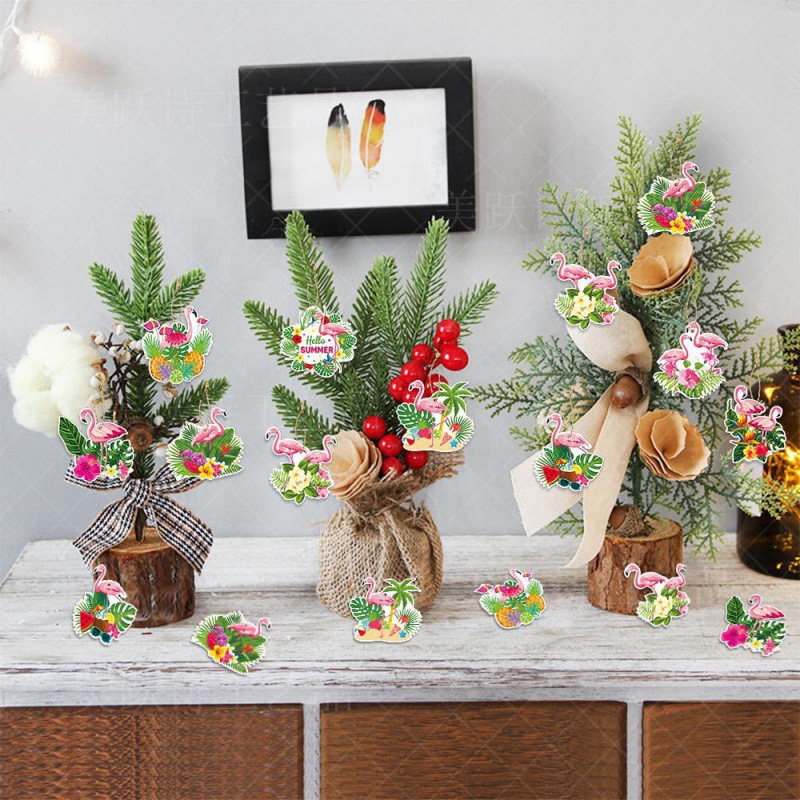 Nueva decoración del partido Hawaiano etiqueta colgante ornamento verano fiesta regalo decoración Flamingo colgante ornamento