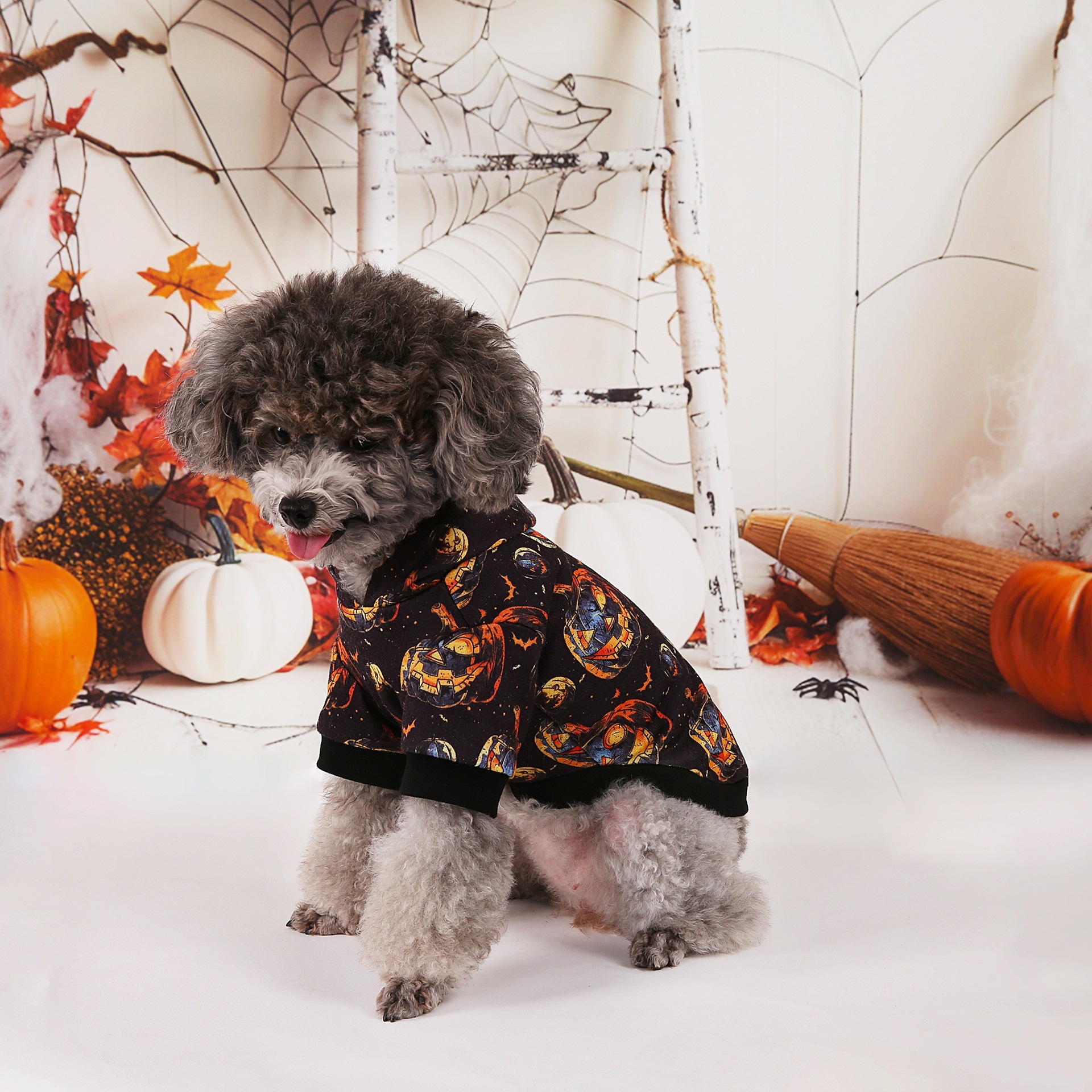 Sudadera de Halloween para Mascotas de Algodón de Poliéster, para Fiestas image 3