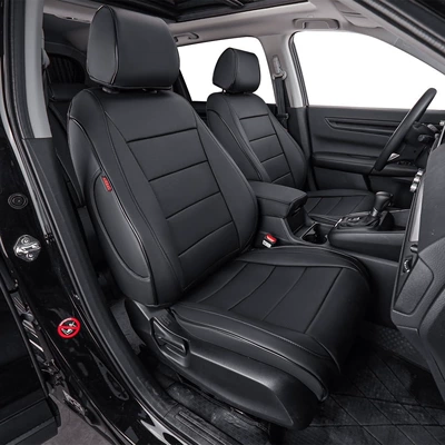Suitable for Honda Crv, Special Car Seat Covers for All Seasons, Fully Enclosed Special Seat Cushions, Genuine Leather Wear-Resistant Seat Covers (Modelə uyğun (Original) oturacaq örtükləri) - mysterious-black-original-car-texture-five-seats-nappa-leather-full-surround-of-front-and-rear-rows