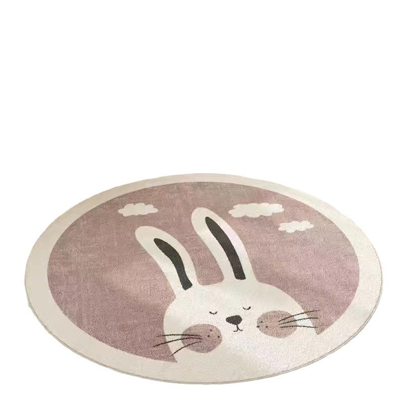 Alfombra redonda para niños dormitorio sala de estar alfombra de piso rastejando sala de niños silla de estudio estera de lectura estera