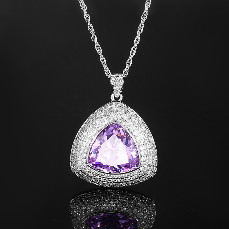 2024 nuevo conjunto de triángulo de grasa azul de corte de nido de pájaro de simulación chapado en oro con fondo de cobre de Zhuang Shengsheng 17*17-12*12