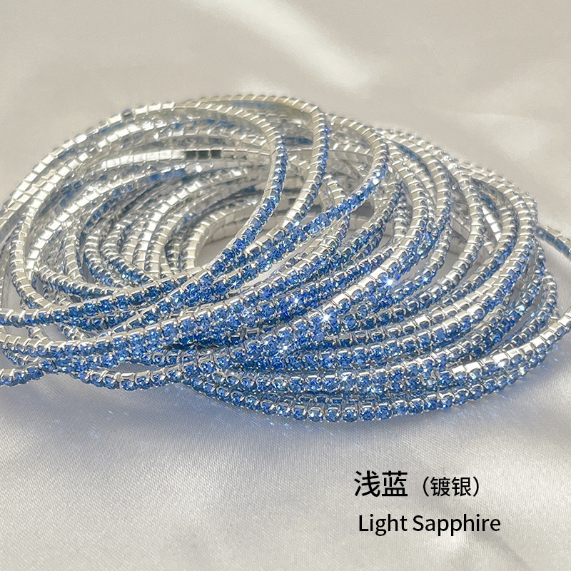 15 라이트 블루 실버 도금